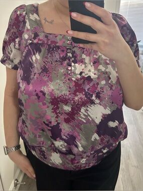 apt 9 silk blouse